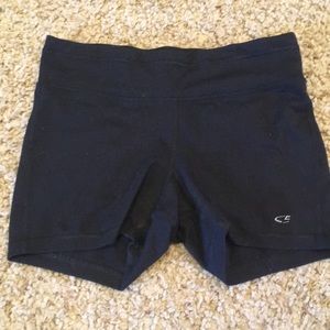 Black running shorts